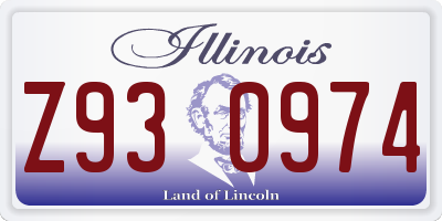 IL license plate Z930974