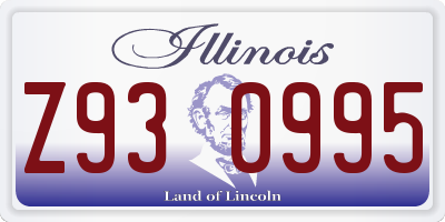 IL license plate Z930995