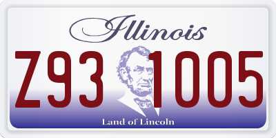 IL license plate Z931005