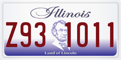 IL license plate Z931011