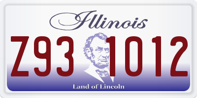 IL license plate Z931012