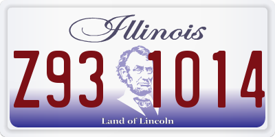 IL license plate Z931014