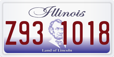 IL license plate Z931018