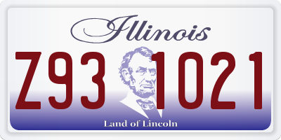 IL license plate Z931021