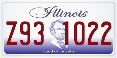 IL license plate Z931022