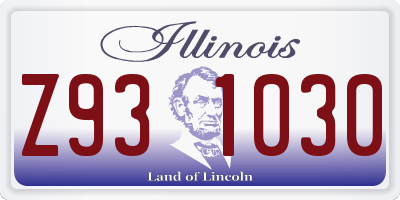 IL license plate Z931030