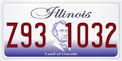 IL license plate Z931032