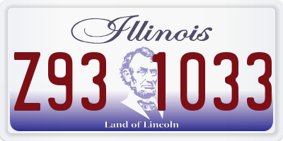 IL license plate Z931033