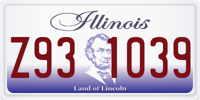 IL license plate Z931039