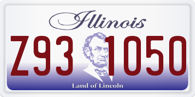 IL license plate Z931050