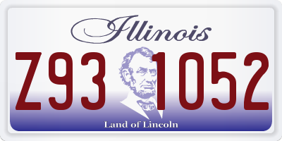 IL license plate Z931052