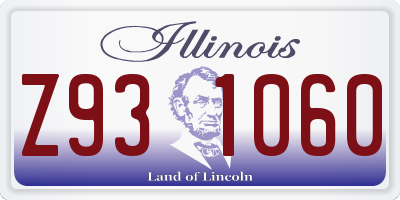 IL license plate Z931060