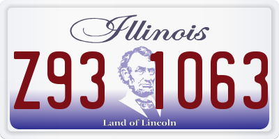 IL license plate Z931063