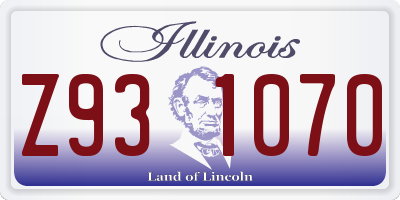 IL license plate Z931070