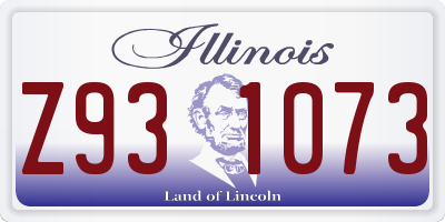 IL license plate Z931073