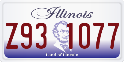 IL license plate Z931077