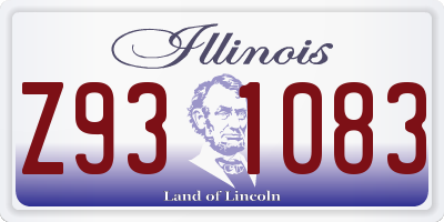 IL license plate Z931083