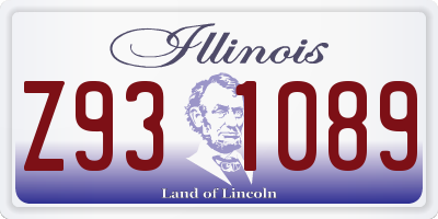 IL license plate Z931089