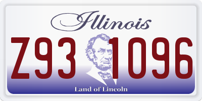 IL license plate Z931096