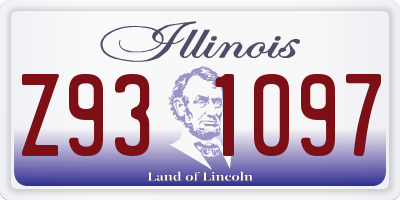 IL license plate Z931097