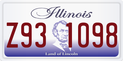 IL license plate Z931098