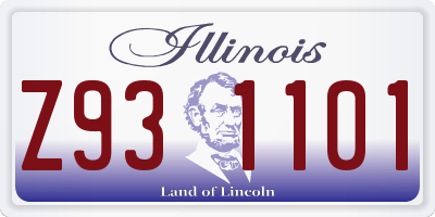 IL license plate Z931101