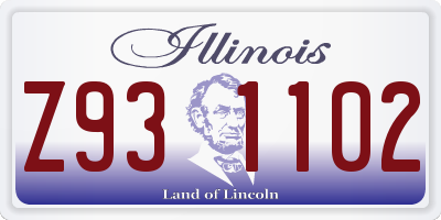 IL license plate Z931102