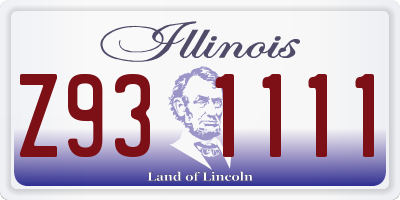 IL license plate Z931111