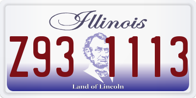 IL license plate Z931113