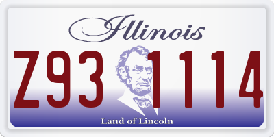 IL license plate Z931114