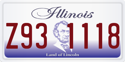 IL license plate Z931118