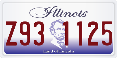 IL license plate Z931125