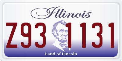 IL license plate Z931131