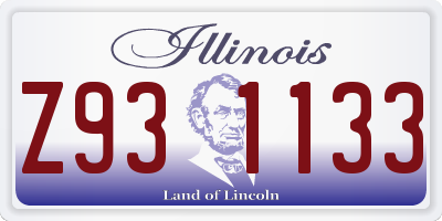IL license plate Z931133