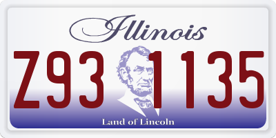 IL license plate Z931135