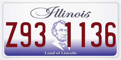 IL license plate Z931136