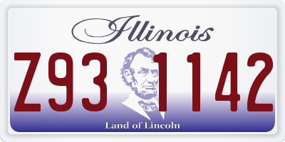 IL license plate Z931142
