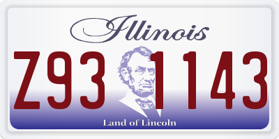 IL license plate Z931143
