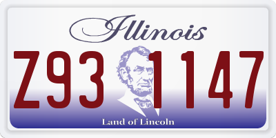 IL license plate Z931147