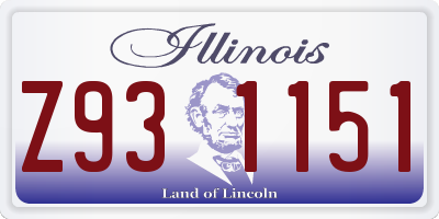 IL license plate Z931151