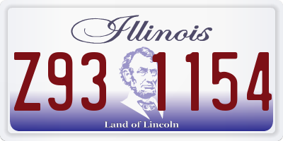IL license plate Z931154