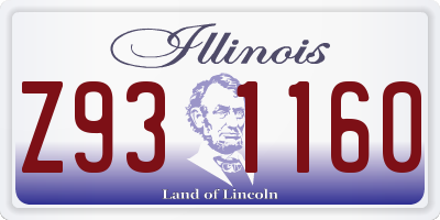 IL license plate Z931160
