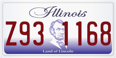 IL license plate Z931168