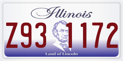 IL license plate Z931172