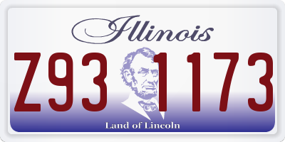 IL license plate Z931173