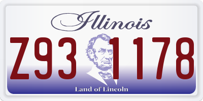 IL license plate Z931178