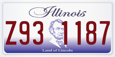 IL license plate Z931187