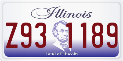 IL license plate Z931189