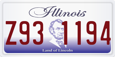 IL license plate Z931194