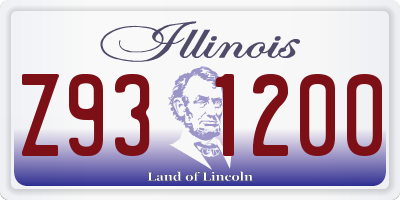 IL license plate Z931200